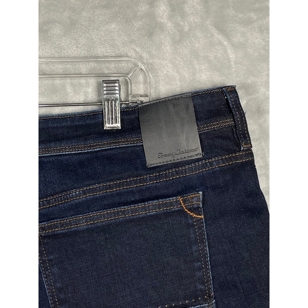 Tommy Bahama Mens Dark Wash Straight Leg Stretch Denim Jeans 42x30 Indigo Blue